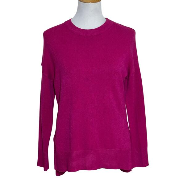 T Tahari Pink Berry Pullover Crew Neck Sweater Viscose Blend Sz S NWT - Picture 1 of 8